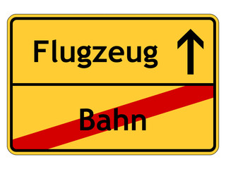 Flugzeug statt Bahn
