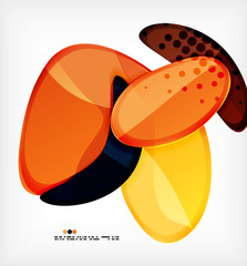 Round shapes abstract vector background