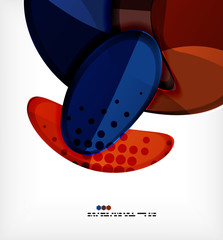 Round shapes abstract vector background