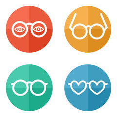 glasses set - vector illustration