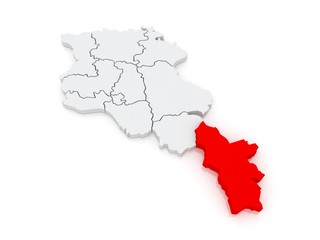 Obraz premium Map of Syunik. Armenia.