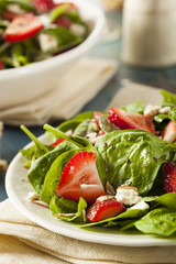 Organic Healthy Strawberry Balsamic Salad