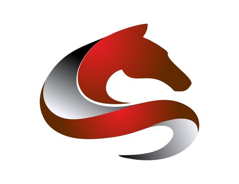 horse logo,silhouette shape,pet symbol,business icon