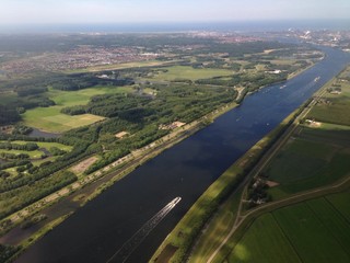 flying above The Netherlands