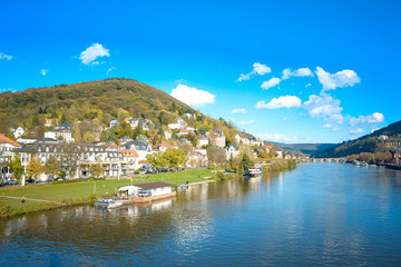 Fototapeta na wymiar view to old town of Heidelberg,