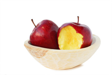 Red apples isolated