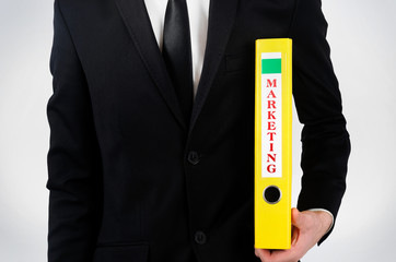 Business man with dossier