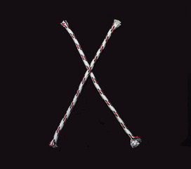 Fototapeta premium letter x on black background