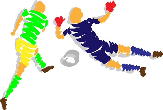 vector - abstract design soccer  - isolated on background
