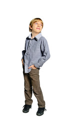 Fototapeta premium Isolated young boy