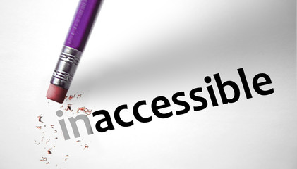 Eraser changing the word Inaccessible for Accessible - 66679013