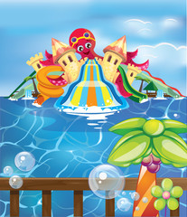 Obraz na płótnie Canvas aqua park with octopus