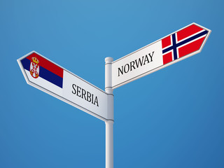 South Africa Norway  Sign Flags Concept