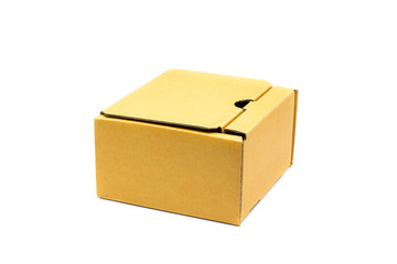 Corrugated cardboard boxes on white