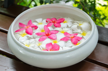 flower petals in a bowl