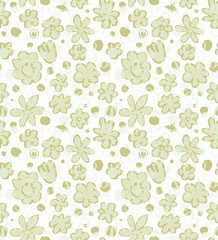 Simple floral background. Green.