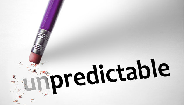 Eraser Changing The Word Unpredictable For Predictable