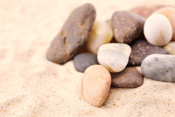 Fototapeta na wymiar Sea stones and sand