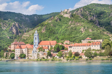 Fototapeta na wymiar Dürnstein with Danube River, Wachau, Austria