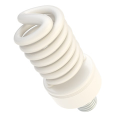 Energy saving bulb isolated