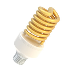 Energy saving bulb isolated