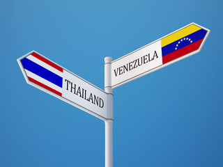 Thailand Venezuela  Sign Flags Concept