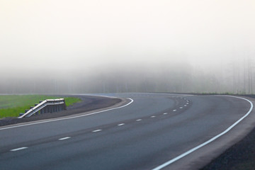 Fog on the road