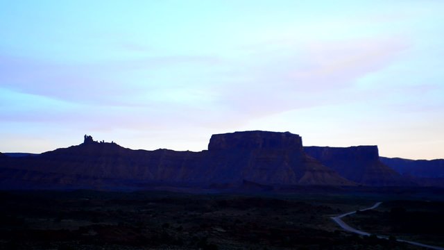 Route 128 near Moab Utah at Sunset Castle Valley, Parriot Mesa, 