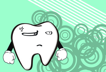 molar dental cartoon wallpaper angry