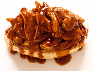 american barbecue pulled pork sandwich