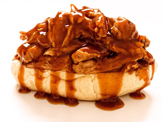 american barbecue pulled pork sandwich