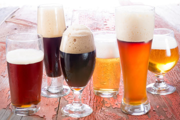 Variety of different beers for different personalities
