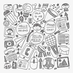 doodle communication background