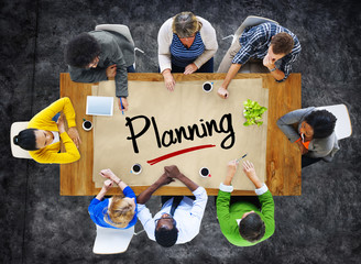 Multi-Ethnic Group of People and Planning Concept