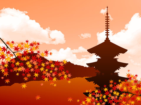 もみじ　紅葉　日本
