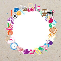 Back to School on paper Seamless children background