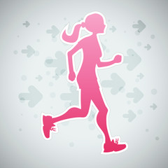 Obraz na płótnie Canvas Woman Running