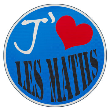 panneau "J'aime les maths"