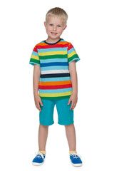 Smiling little boy in a bright shirt