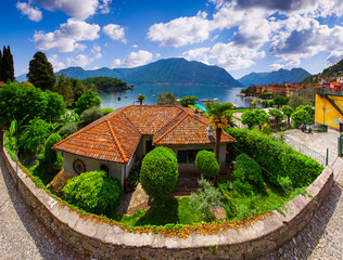 View of the town Argegno, on Lake Como.