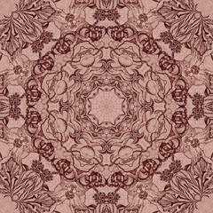 Seamless graphic pattern on canvas