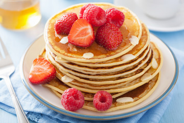 pancakes with berry and honey