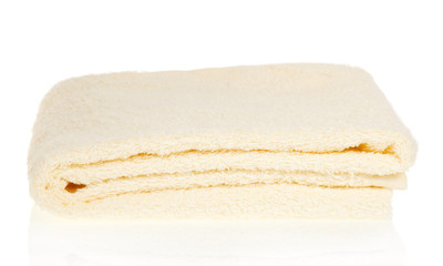 Folded beige towel