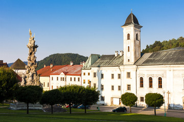 The Franciscan monastery and the plague column, Stefanik Square,