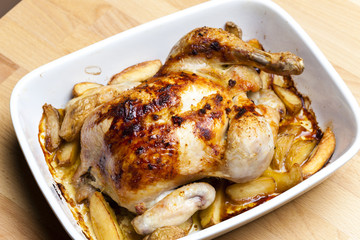 chicken baked with potatoes
