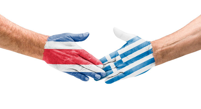Handshake Costa Rica und Griechenland