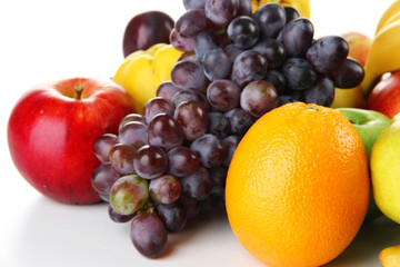 Naklejka na ściany i meble Composition of different fruits close up