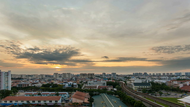 Time Lapse of Glowing Sunrise in Singapore 1920x1080