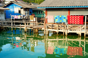 Thai floating village