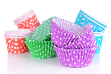 Colorful cupcake wrappers, close-up